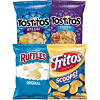 Frito-Lay Good for Variety Pack with Tostitos Scoops Tostitos BiteSize Ruffles Fritos Pack, Big Bag Dipping Mix, 4 Count