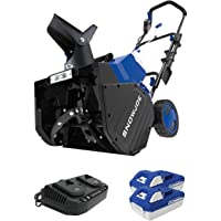 Snow Joe 24V-X2-SB18 48-Volt iON+ Cordless Snow Blower Kit | 18-Inch | W/ 2 x 4.0-Ah Batteries and Charger