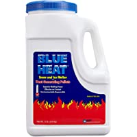 Blue Heat Snow and Ice Melt - 12 Pound Easy Pour Jug - Industrial Grade Heat Generating Rock Salt Pellets - Calcium…