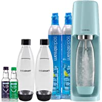 SodaStream Fizzi Sparkling Water Maker Bundle (Icy Blue), with CO2, BPA free Bottles, and bubly drops Flavors