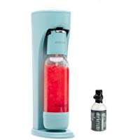 DrinkMate Sparkling Water and Soda Maker, Carbonates Any Drink, with 3 oz CO2 Test Cylinder (Arctic Blue)