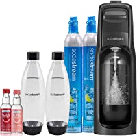 sodastream Fizzi One Touch Sparkling Water Maker (Black) with CO2 and BPA free Bottle