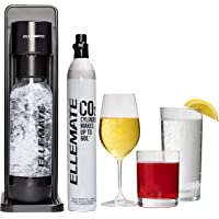 Ellemate Dynamic (Black)- Soda Maker/No cord, Adjustable Fizz Levels/Make Seltzers or Mixed Drinks Anywhere/Includes…