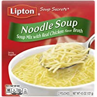 Lipton Soup Secrets Instant Soup Mix For a Warm Bowl of Soup Noodle Soup Made With Real Chicken Broth Flavor, 4.5 oz, 12…