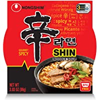 Nongshim Shin Original Ramyun Bowl, Gourmet Spicy, 3.03 Ounce (Pack of 12)
