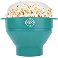 The Original Popco Silicone Microwave Popcorn Popper with Handles, Silicone Popcorn Maker, Collapsible Bowl Bpa Free and…