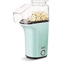 Dash Hot Air Popcorn Popper Maker with Measuring Cup to Portion Popping Corn Kernels + Melt Butter, Aqua