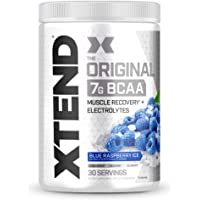 XTEND Original BCAA Powder Blue Raspberry Ice - Sugar Free Post Workout Muscle Recovery Drink with Amino Acids - 7g…
