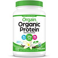 Orgain Organic Plant Based Protein Powder, Vanilla Bean - 21g of Protein, Vegan, Low Net Carbs, Gluten Free, Lactose…