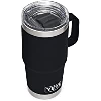 YETI Rambler 20 oz Travel Mug, Stainless Steel, Vacuum Insulated with Stronghold Lid, Black