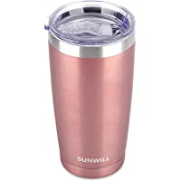 SUNWILL 20oz Tumbler with Lid, Stainless Steel Vacuum Insulated Double Wall Travel Tumbler, Durable Insulated Coffee Mug…