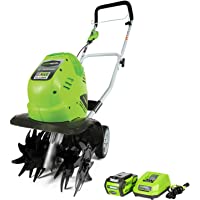 Greenworks 40V 10 inch Cordless Cultivator, 4.0 AH Battery Included 27062