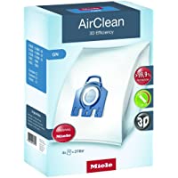 Miele 10123210 AirClean 3D Efficiency Dust Bag, Type GN, 4 Bags & 2 Filters, white