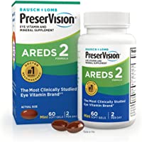PreserVision AREDS 2 Eye Vitamin & Mineral Supplement, Contains Lutein, Vitamin C, Zeaxanthin, Zinc & Vitamin E, 60 Mini…
