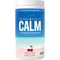 Natural Vitality Calm, Magnesium Citrate Supplement Powder, Anti-Stress Drink Mix, Cherry, 16 Ounces (Package May Vary)