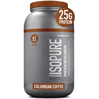 Isopure with Coffee, Vitamin C and Zinc for Immune Support, 25g Protein, Keto Friendly Protein Powder, 100% Whey Protein…