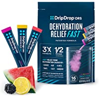 DripDrop ORS - Electrolyte Powder For Dehydration Relief Fast - For Workout, Sweating, Illness, & Travel Recovery…