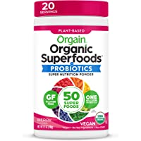 Orgain Organic Green Superfoods Powder, Berry - Antioxidants, 1 Billion Probiotics, Vegan, Dairy Free, Gluten Free…