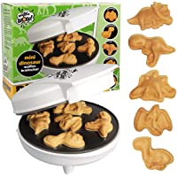 Dinosaur Mini Waffle Maker- Make Breakfast Fun and Cool for Kids and Adults with Novelty Pancakes- 5 Different Shaped…