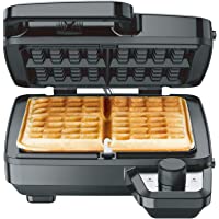 Elechomes Waffle Maker with Removable Plates, 4-Slice Belgian Waffle Iron, Anti-Overflow Nonstick Grids, Browning…