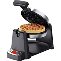 Flip Belgian Waffle Maker, Elechomes 180° Rotating Waffle Iron (1.4" Thick Waffles) with LCD Display Digital Timer Non…