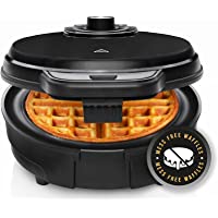 Chefman Anti-Overflow Belgian Waffle Maker w/Shade Selector, Temperature Control, Mess Free Moat, Round Iron w/Nonstick…