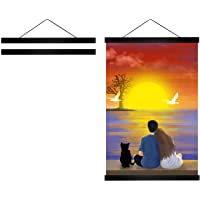 Radezon 8 inch Wide Magnetic Poster Hanger Frame, 8x10 8x20 8x11 Wood Frame for Posters, Prints, Photos, Pictures, Maps…