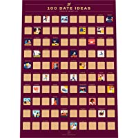 100 Dates Scratch Off Poster - Couple’s Bucket List - Valentine's Day Idea (16.5" x 23.4")