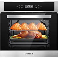 AMZCHEF Single Wall Oven 24" Built-in Electric Ovens with 11 Functions, 8 Automatic Recipes, 2800W, 240V, 2.5Cu.f…