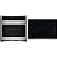 Frigidaire 2 Piece Kitchen Appliances Package with FFEW2726TS 27, Electric Single Wall Oven and FFEC3025US 30, Electric…