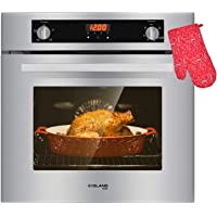Single Wall Oven, GASLAND Chef GS606DS 24" Built-in Natural Gas Oven, 6 Cooking Functions Convection Gas Wall Oven with…