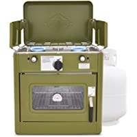 Hike Crew Outdoor Gas Camping Oven w/Carry Bag | 2-in-1 Portable Propane-Powered Stovetop & Oven w/ 2-Burner Cooktop…