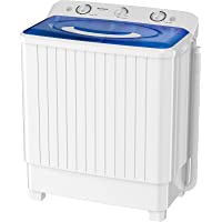 Auertech Portable Washing Machine, 28lbs Mini Twin Tub Washer Compact Laundry Machine with Gravity Drain Time Control…