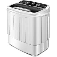 Giantex Washing Machine, Portable Clothes Washing Machines, 13lbs Wash and Spin Cycle, Semi-Automatic Laundry Machine…
