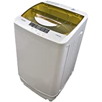 Panda Portable Washing Machine, 10lbs Capacity, 10 Wash Programs, 2 built in rollers/casters, Compact Top Load Cloth…