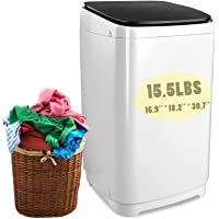 Portable Washing Machine Nictemaw Portable Washer 15.5 Lbs Capacity 1.7 Cu.ft Full-Automatic Compact Laundry Washer with…