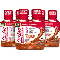 SlimFast Advanced Energy High Protein Meal Replacement Shake, Caramel Latte, 20g of Ready to Drink Protein with Caffeine…