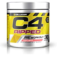 C4 Ripped Pre Workout Powder Cherry Limeade | Creatine Free + Sugar Free Preworkout Energy Supplement for Men & Women…