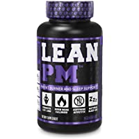 Lean PM Night Time Fat Burner, Sleep Aid Supplement, & Appetite Suppressant for Men and Women - 60 Stimulant-Free Veggie…