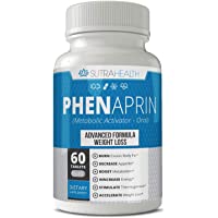 PhenAprin Diet Pills – Appetite Suppressant: Weight Loss and Energy Boost for Metabolism – Optimal Fat Burner Supplement…