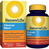 Renew Life Adult Cleanse - Cleanse More, Herbal & Mineral Formula - Overnight Constipation Relief - Gluten, Dairy & Soy…