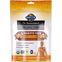 Garden of Life Dr Formulated Organic Fiber Supplement Powder Citrus, Sugar Free, Psyllium Free Prebiotic Superfoods…