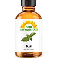 Basil Essential Oil (Huge 4oz Bottle) Bulk Basil Oil - 4 Ounce