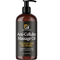 M3 Naturals Anti Cellulite Massage Oil Infused with Collagen and Stem Cell Natural Lotion Help Firm Tighten Skin Tone…