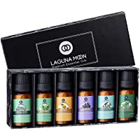 Lagunamoon Essential Oils Gift Set, 6 Pcs Pure Essential Oils for Diffuser, Humidifier, Massage, Aromatherapy, Skin…