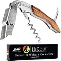 HiCoup Wine Bottle Opener - Professional Corkscrew Foil Cutter & Wine Key for Servers and Bartenders