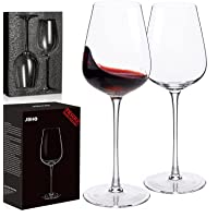 Hand Blown Italian Style Crystal Bordeaux Wine Glasses - Great Gift Packaging - Red Wine Glasses Lead Free Premium…