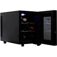 Koolatron Urban Series 6 Bottle Wine Cooler, Thermoelectric Wine Fridge, 0.65 cu. ft. Freestanding Wine Cellar for Small…