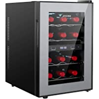 Dual Zone Wine Cooler, Maisee 12 Bottles Mini Small Wine Cooler Refrigeartor Chiller Fridge 45f-65f for Reds Whites Wine…