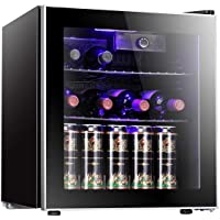 Antarctic Star 1.6cu.ft Wine Cooler/Cabinet Beverage Refrigerator Small Mini Red & White Wine Cellar Beer Soda Clear…